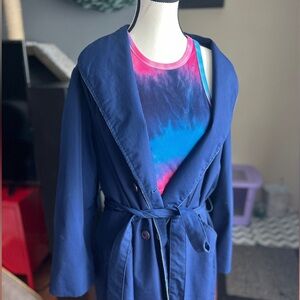 Vintage Blue Trench Coat